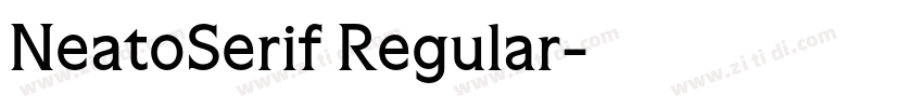 NeatoSerif Regular字体转换